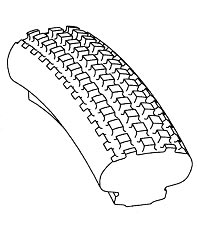 tyre PUE 47-406 (20 x 1.75) MV6 - r22 - grey