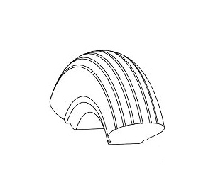 tyre PUE 200 x 50 (8 x 2) MV3 standard - grey - larger diameter