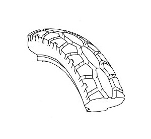 tyre PUE 47-203 (12 1/2 x 1 3/4) MV8 light - black
