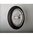 silver wheel with bicycle axle - 12