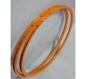 double wall rim - 540 - orange powder painting- 24 + 4 + AV holes